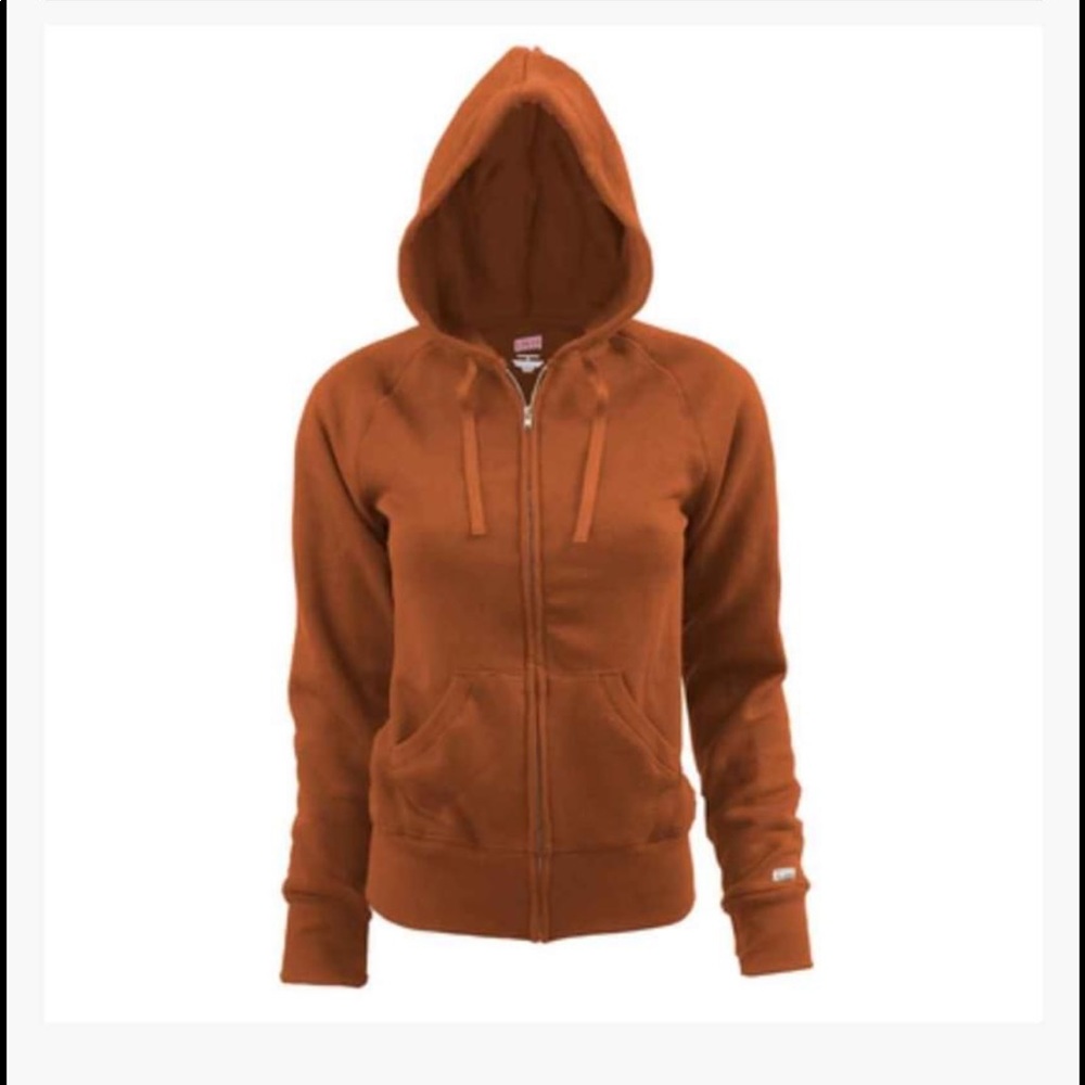 NWT burnt orange zip up hoodie
